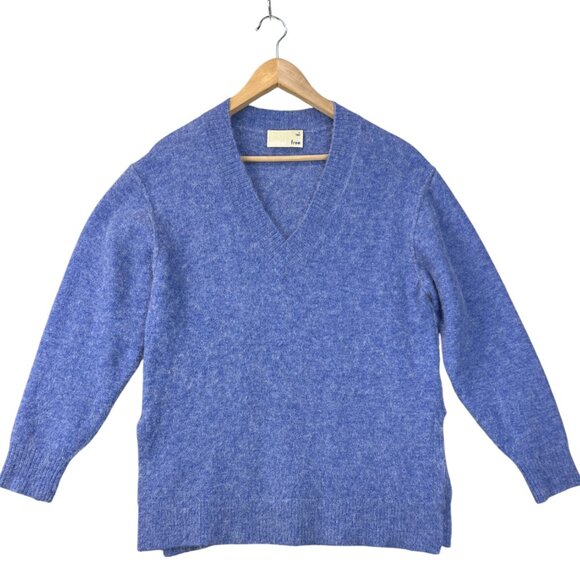 Wilfred Free Womens Sweater Alpaca Wool Relaxed Fit V-Neck Effortless Cozy Small - Picture 3 of 15